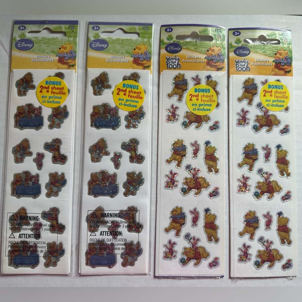 SandylionDisney Winnie the Pooh Character Sticker NIP-4 packs